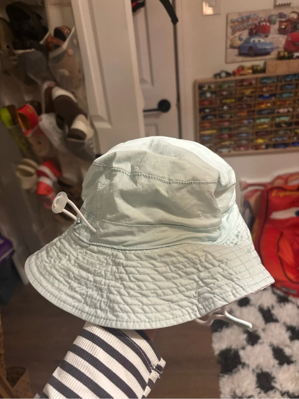 One FURTALK 2-5T 100% lined cotton toddler bucket hat light blue